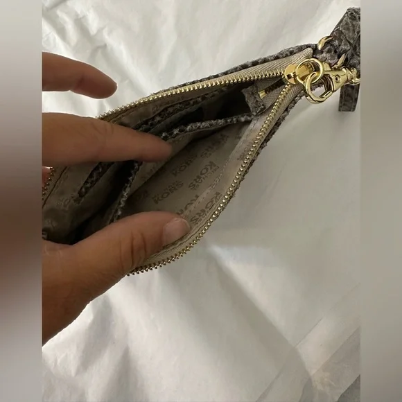Michael Kors Mini Wristlet with Snakeskin Pattern - Picture 3 of 5